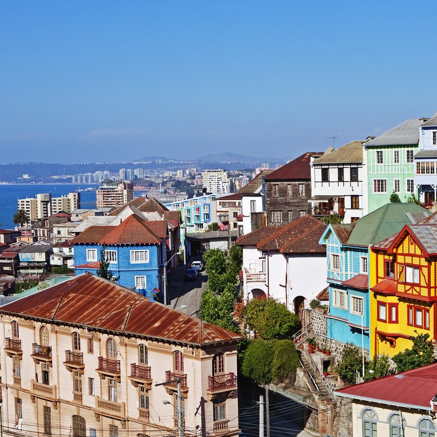 view of colorful buildings